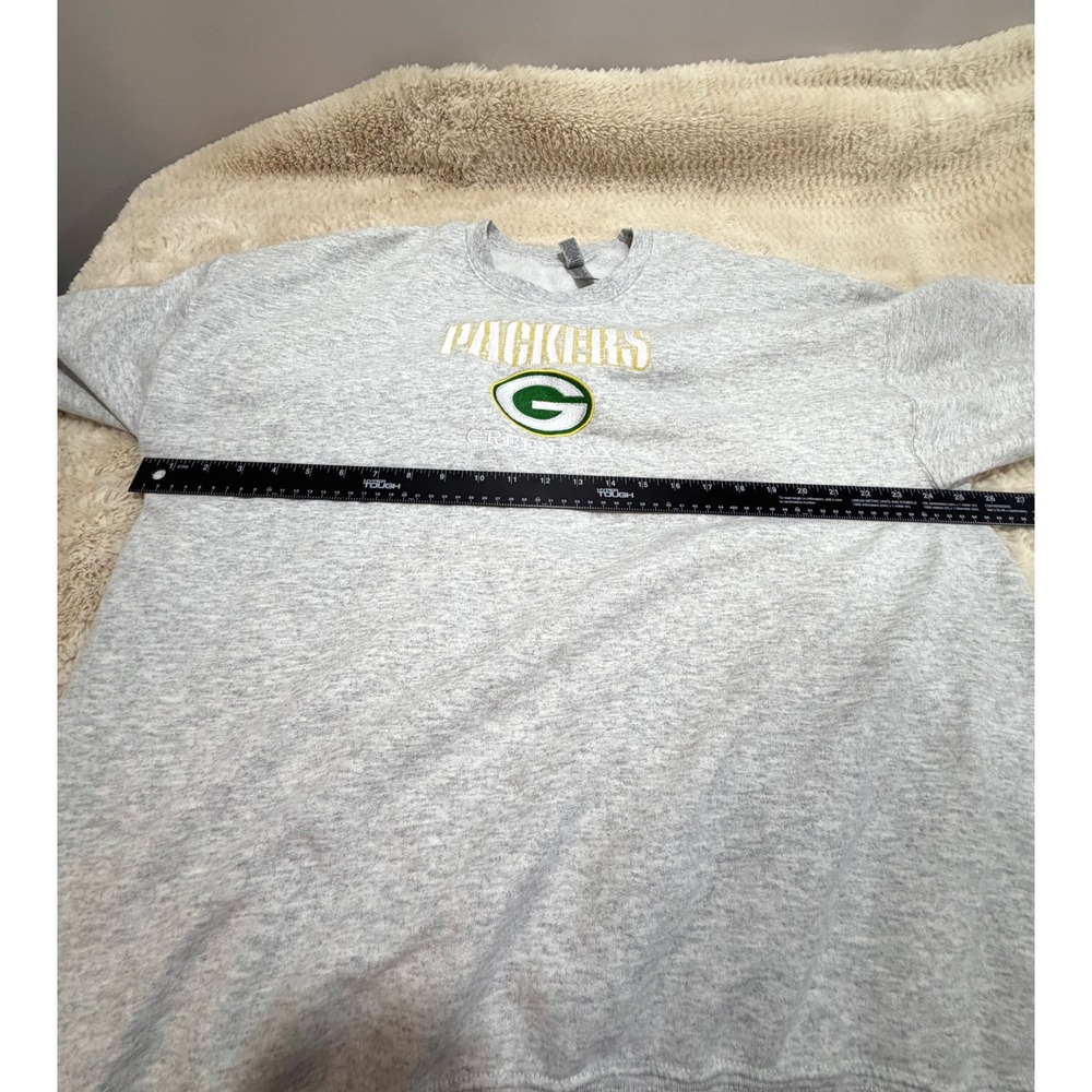 Green Bay Packers Sweatshirt XL Embroidered Crewneck Gray NFL Gameday Gorpcore - Picture 5 of 6